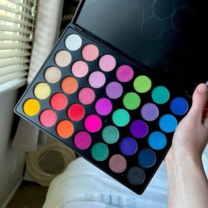 Gently Used Morphe 35 Pan Bright Eyeshadow Palette (Discontinued Colors)